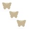 3 Butterflies Unfinished Wooden Shapes Craft Cutouts DIY Unpainted 3D Plaques 4 Inches